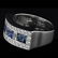 18k White Gold Diamond Ring .97 CTW Diamonds Sapphires - 3