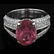 18k W Gold 4.60CTW Tourmaline 1.41CTW Diamond Ring