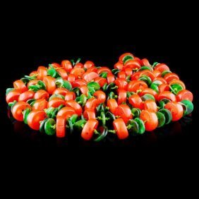 Chinese Red Coral & Green Jade Beads Necklace (1 of 1)