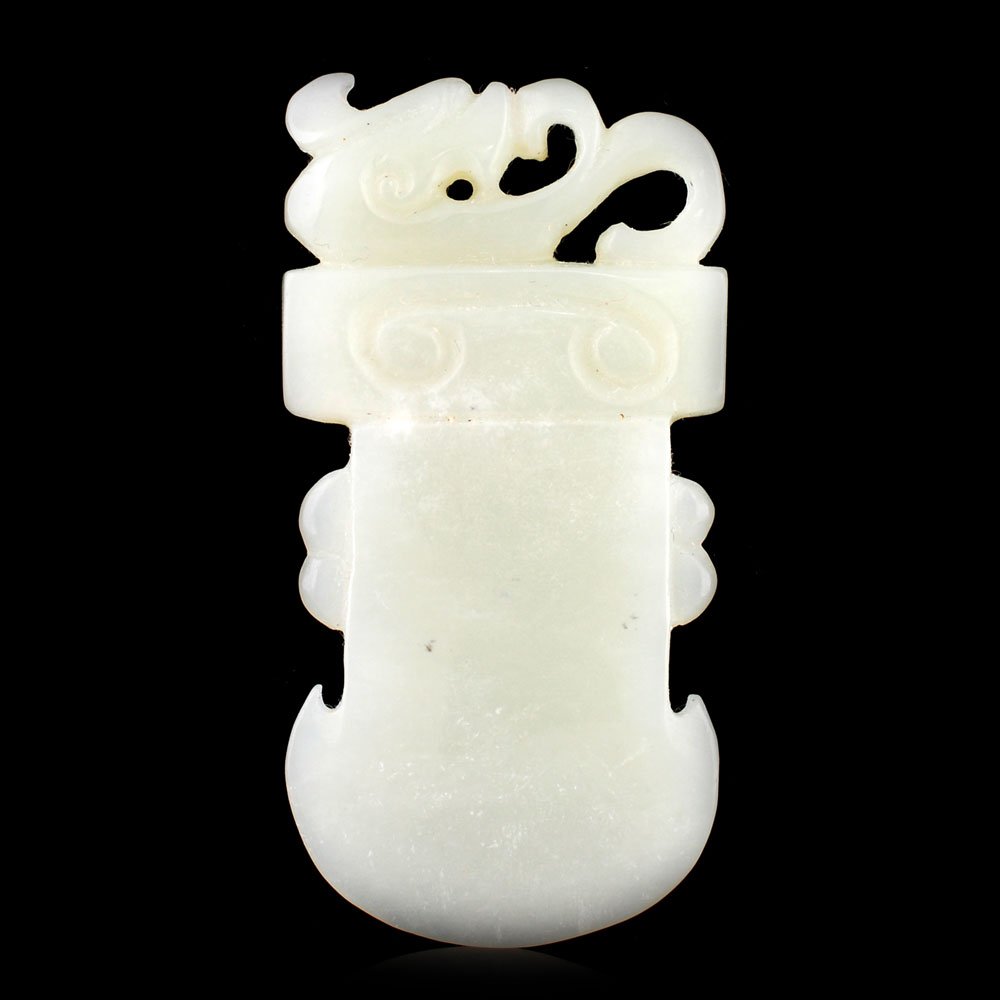 Chinese Antique Fine White Jade Axe Pendant (1 of 3)