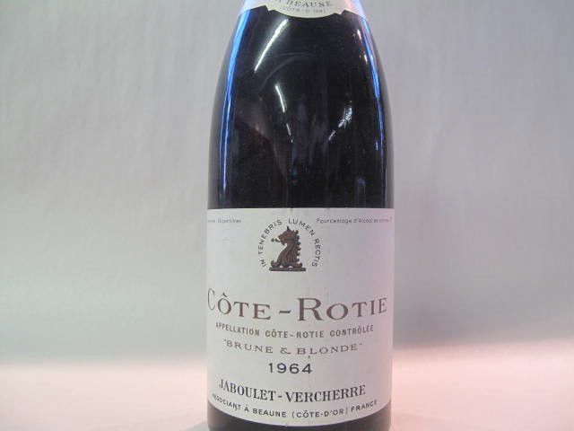 Côte Rotie, Appellation controlée Brune & Blonde: This wine bottle will be sold in auction with S.A.Q.approbation. Note: All wine bottles value were upraised $100-$200, even if they are worth more or less. We all start them at $10, because these bott