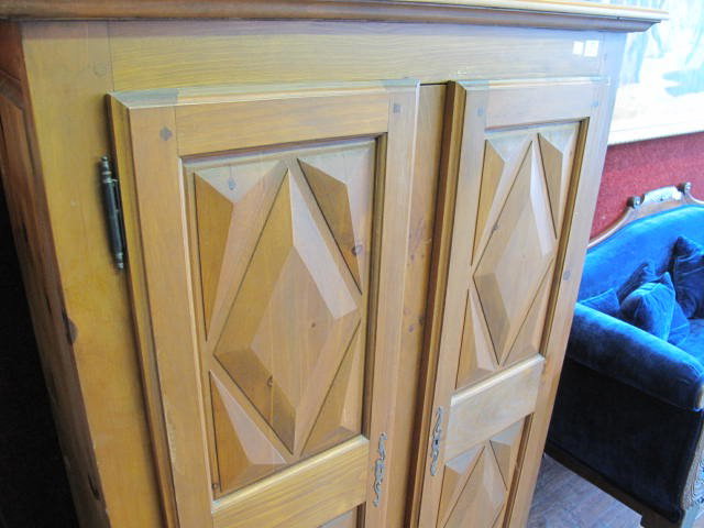 ANTIQUE STYLE PINE ARMOIRE - 2