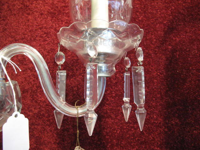 GENUINE CRISTAL PAIR OF CANDELABRA 24 inches tall. - 3