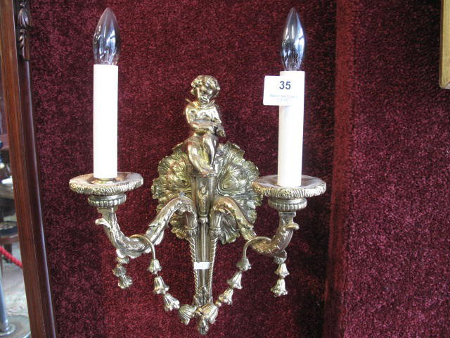 PLATED GOLD style ABRASS WALL APPLIQUE