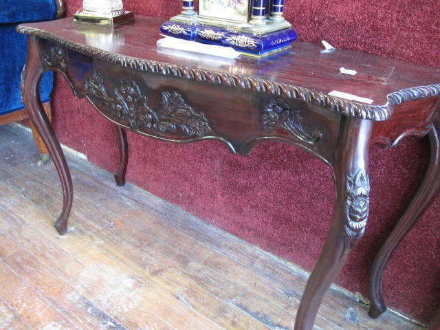 FRENCH style SOLID MAHOGANY CONSOLE