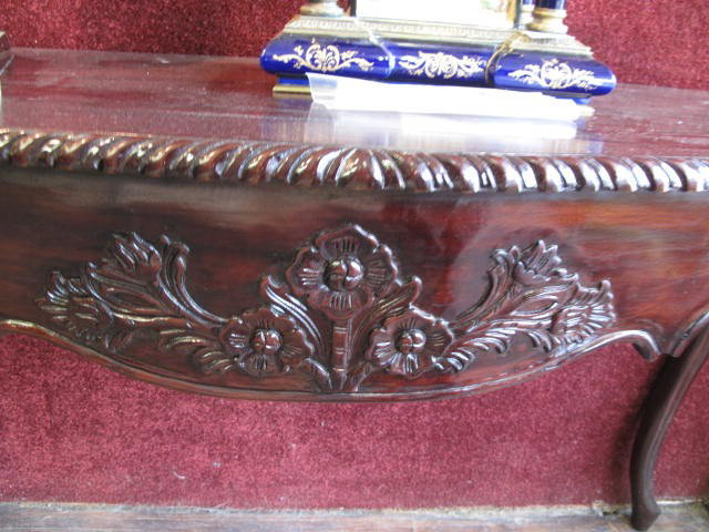 FRENCH style SOLID MAHOGANY CONSOLE - 3