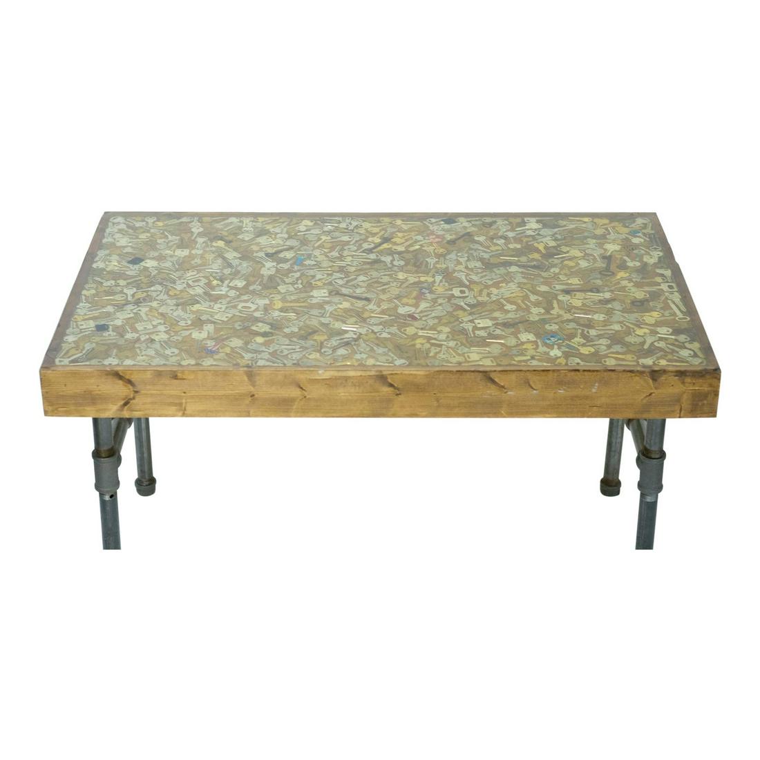 Custom Industrial Style 'Key' Cocktail Table (1 of 5)