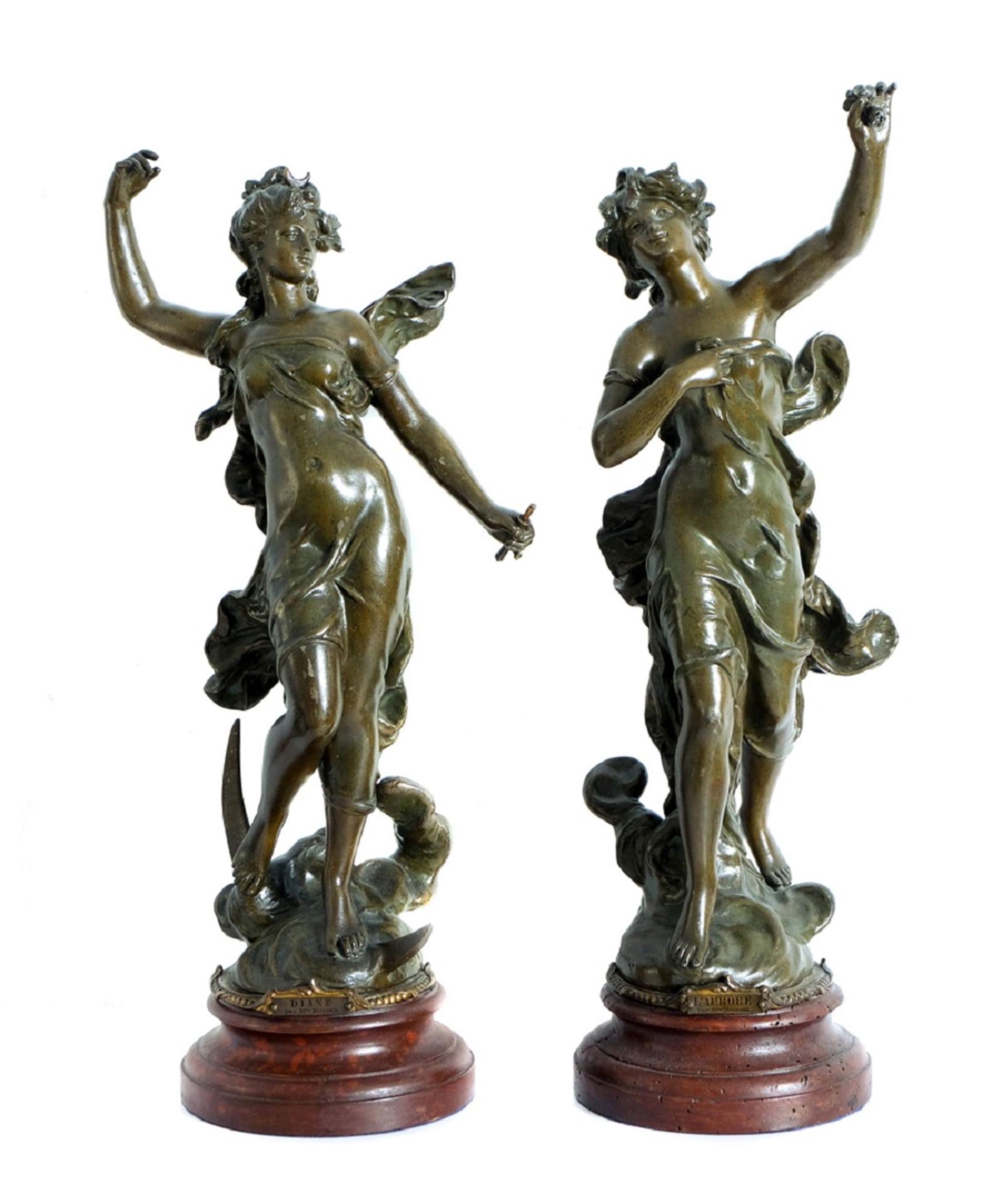 Pair, Bronze Figural Sculptures after Moreau (1 of 18)
