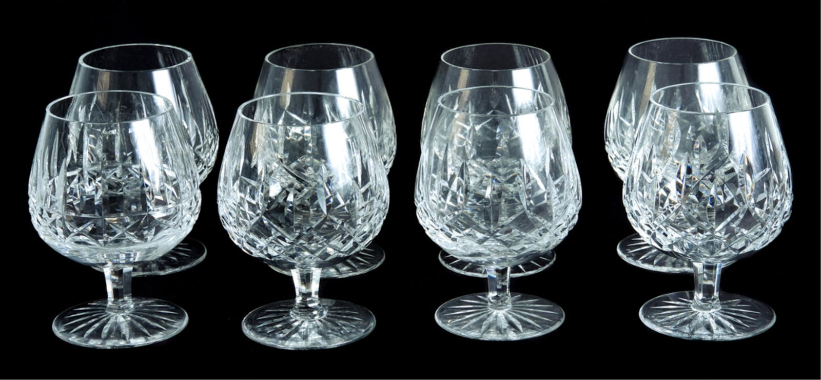 Group, 8 Waterford Crystal Lismore Brandy Snifters (1 of 5)
