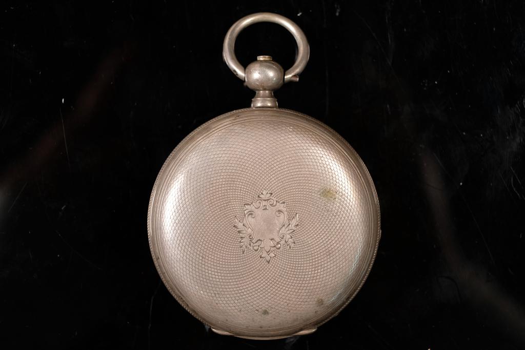 B Laval 'St Imier' Silver Pocket Watch: B Laval 'St Imier' silver pocket watch. Front interior cover engraved 3049838. Front and back interior covers engraved 45982. Dust cover engraved 45982/B.LavalÃ­s/Improved Lever/Full Jewelled/St. Im