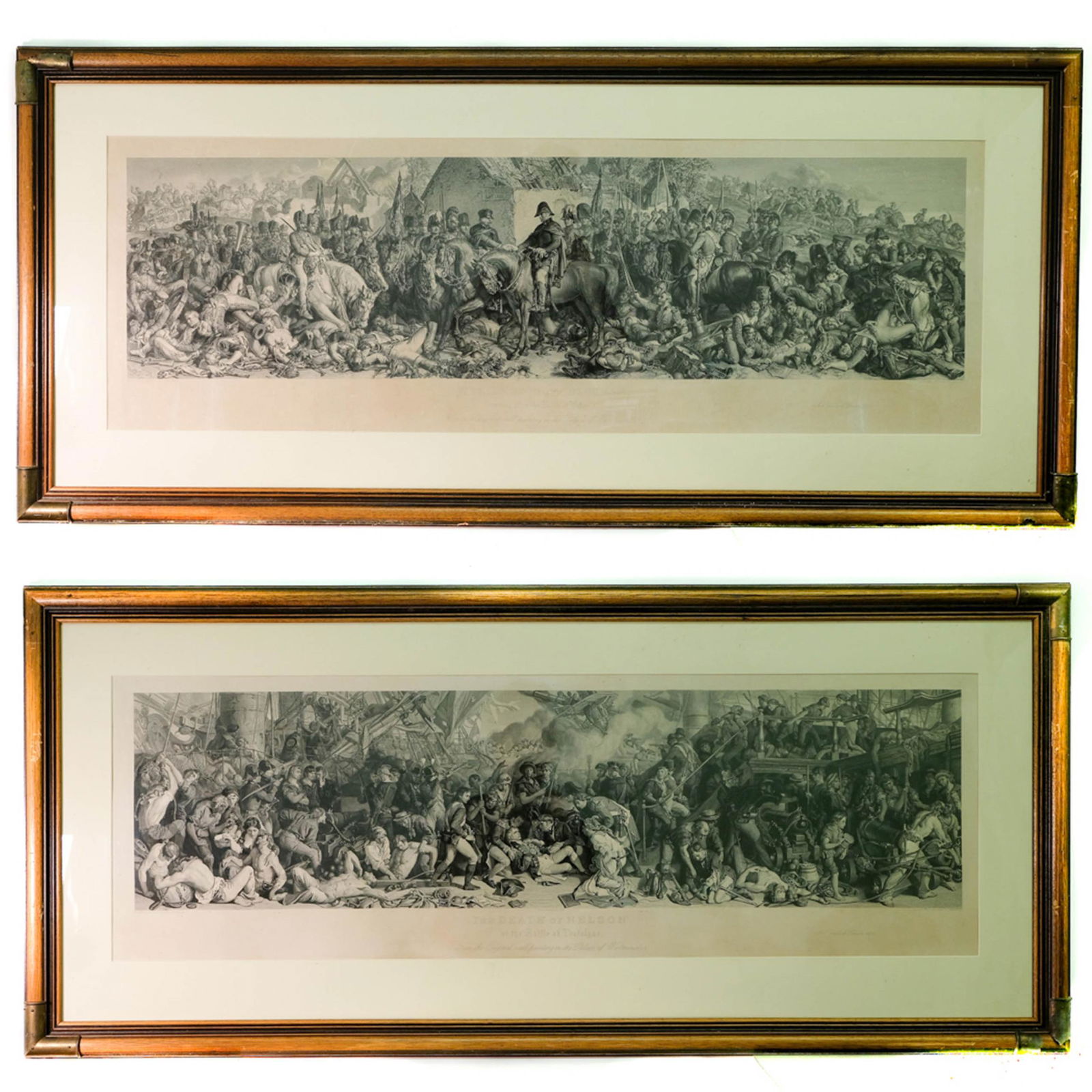 Pair 19th C. Battle Scene Engravings - 4 Feet Long (1 of 20)
