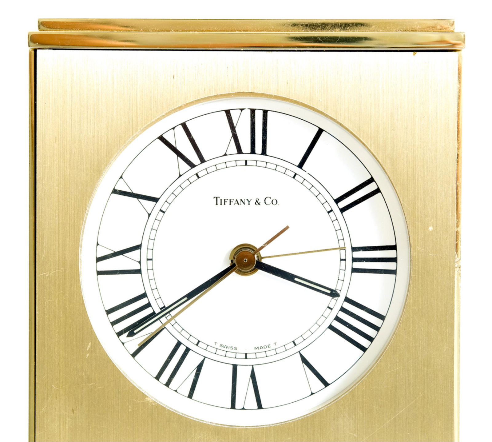 Tiffany & Co. Swiss Made Brass Desk Clock (1 of 6)