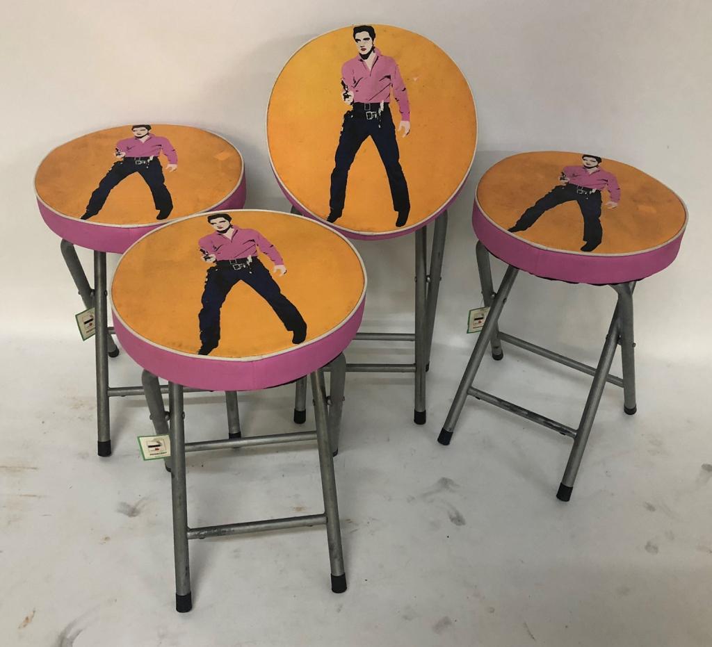 Group, Four Elvis Presley Folding Stools (1 of 5)