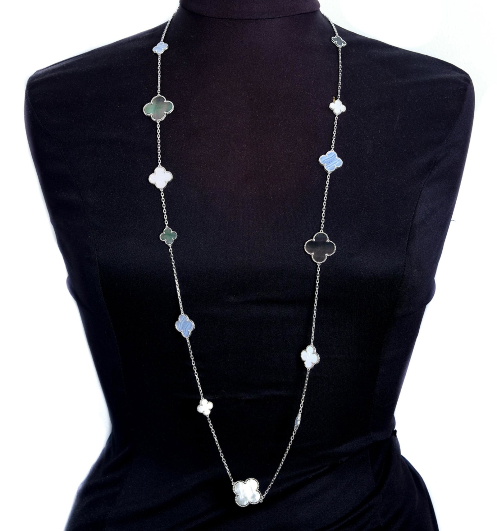Attr. VCA 18K WG Magic Alhambra 16 Motif Necklace (1 of 8)