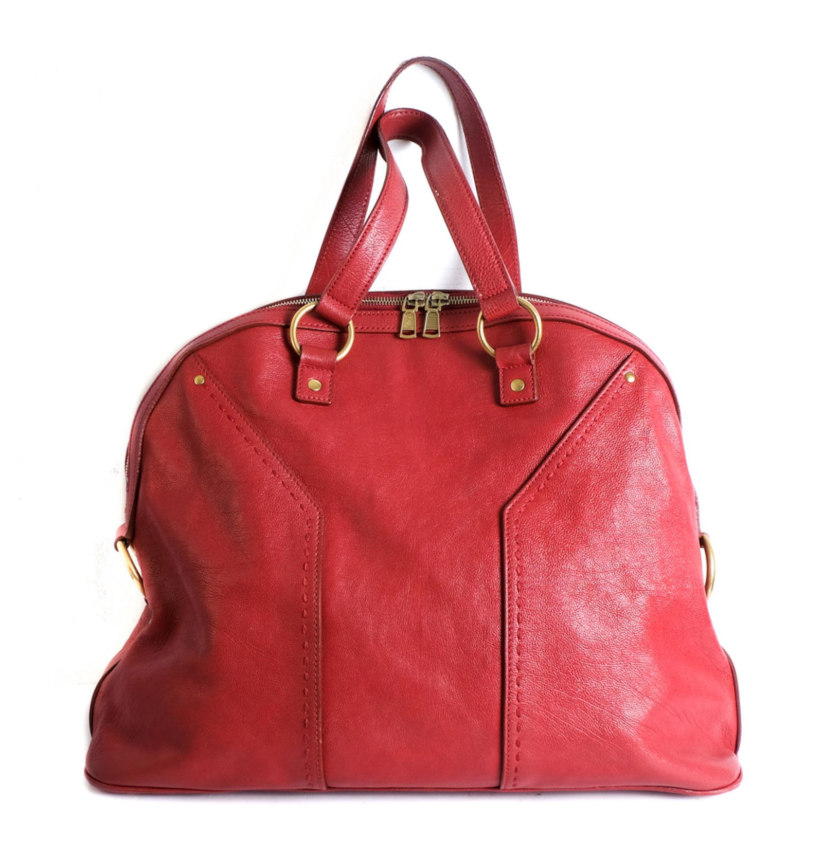 YSL Red Calfskin Leather Large Muse Bag (1 of 10)