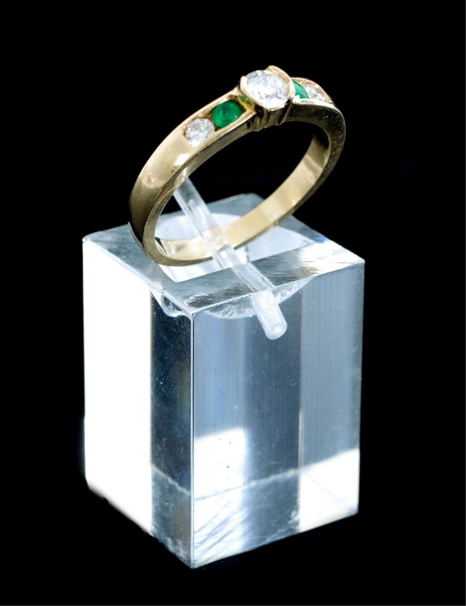 14K Center Old European Cut Diamond Ring, size 7 (1 of 5)