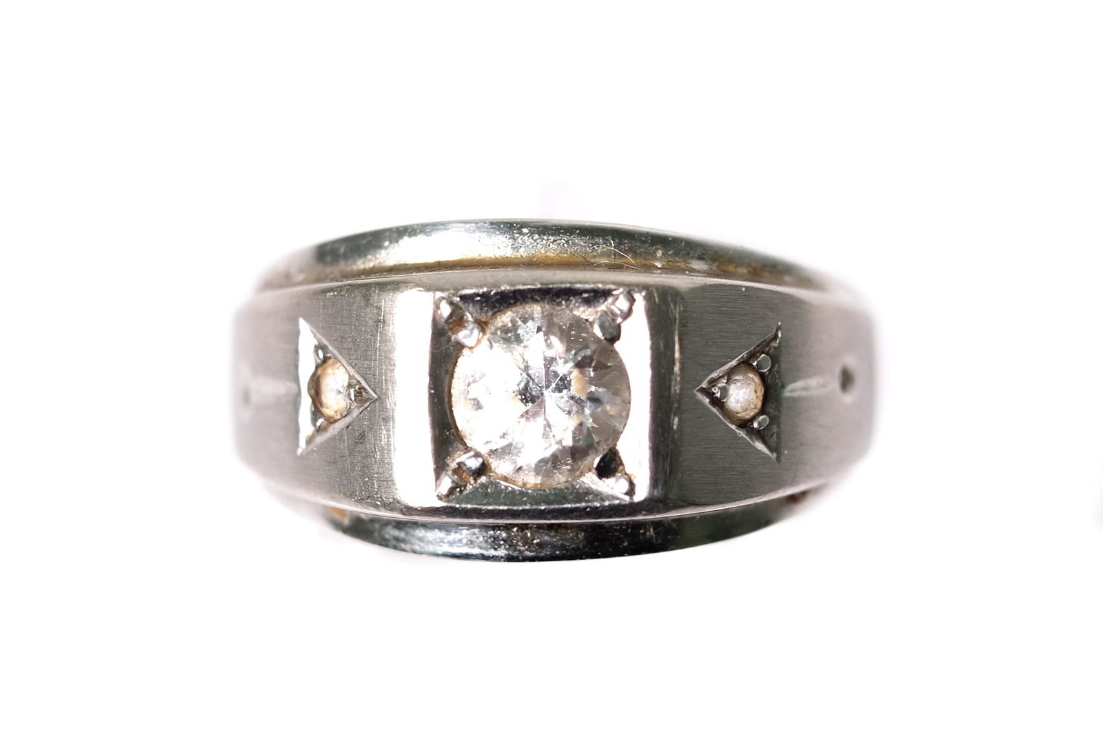 14k White Gold Modernist Style Ring (1 of 5)