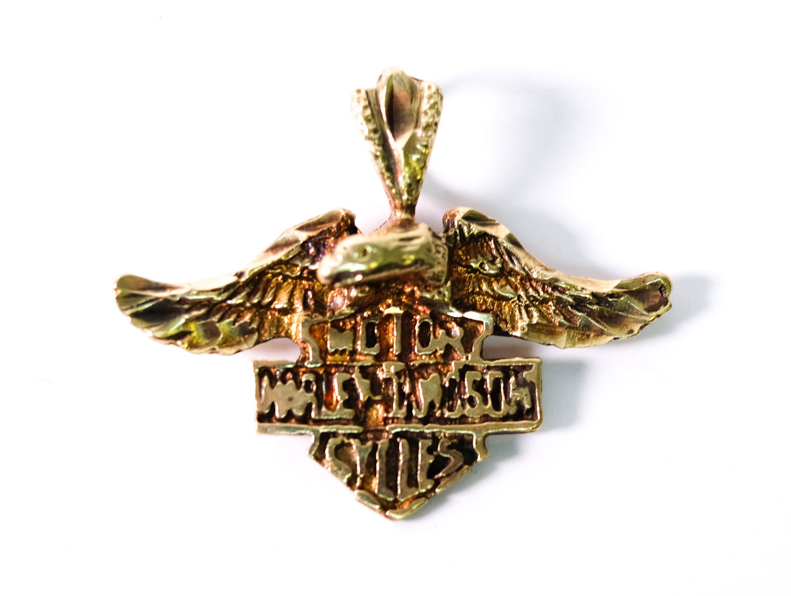 Vintage 10k YG Harley Davidson Pendant Charm (1 of 2)