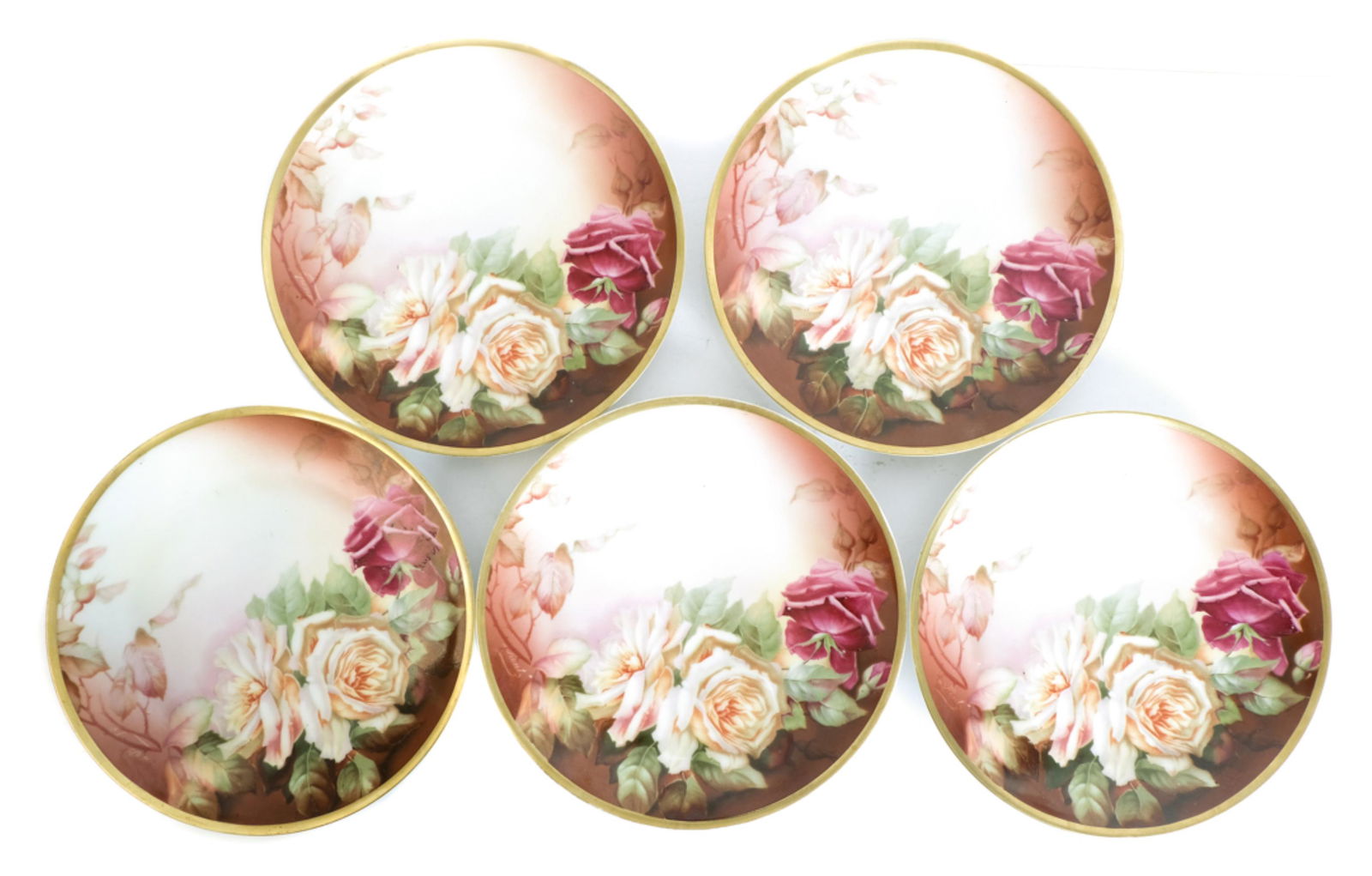 Group, 5 Thomas 'Sevres' Hand Painted Plates (1 of 9)