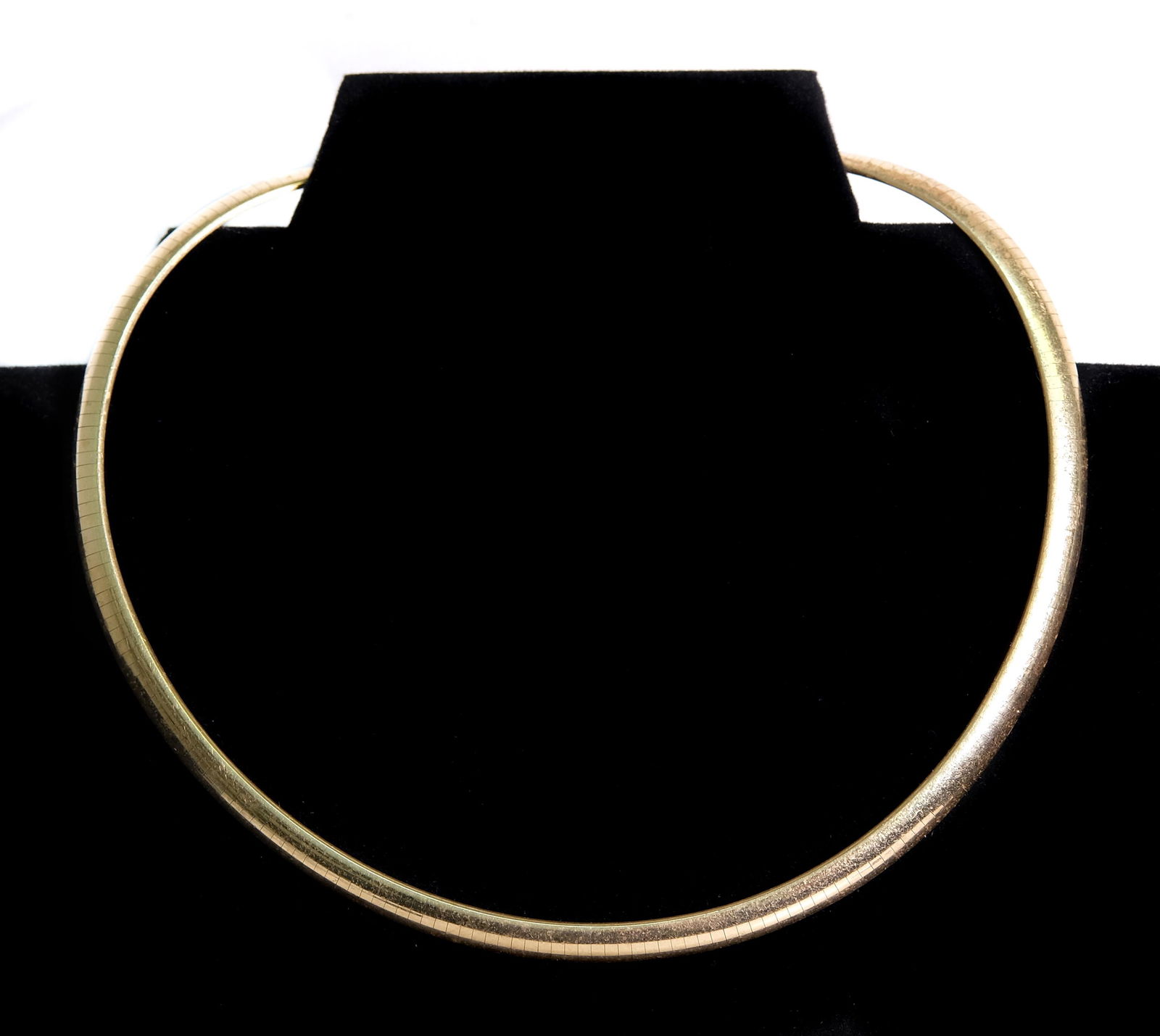 14k Yellow Gold 6.5mm Domed Omega Necklace (1 of 6)