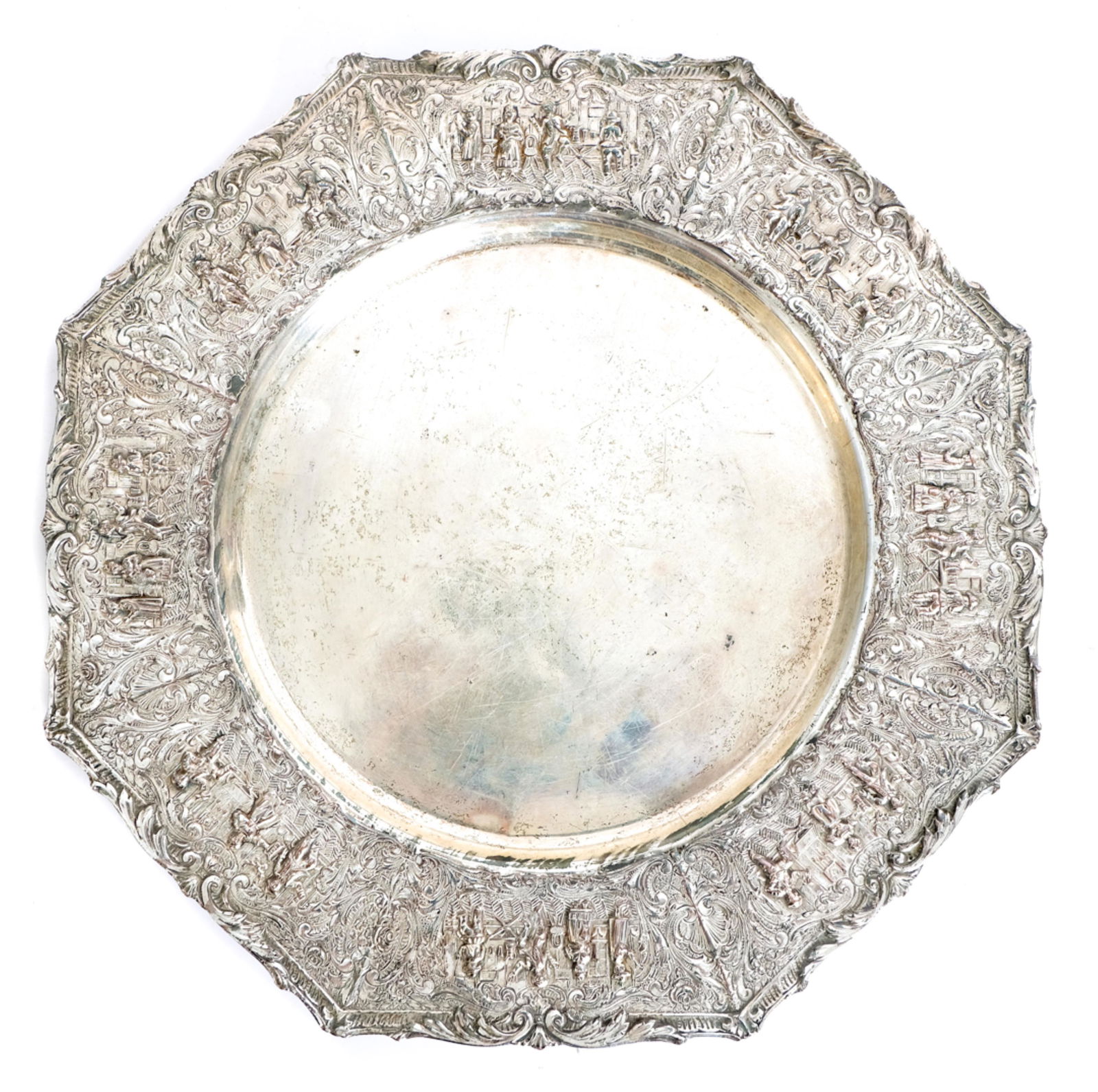 E.G. Webster & Son Octagonal Silver Plate, 1920's (1 of 8)