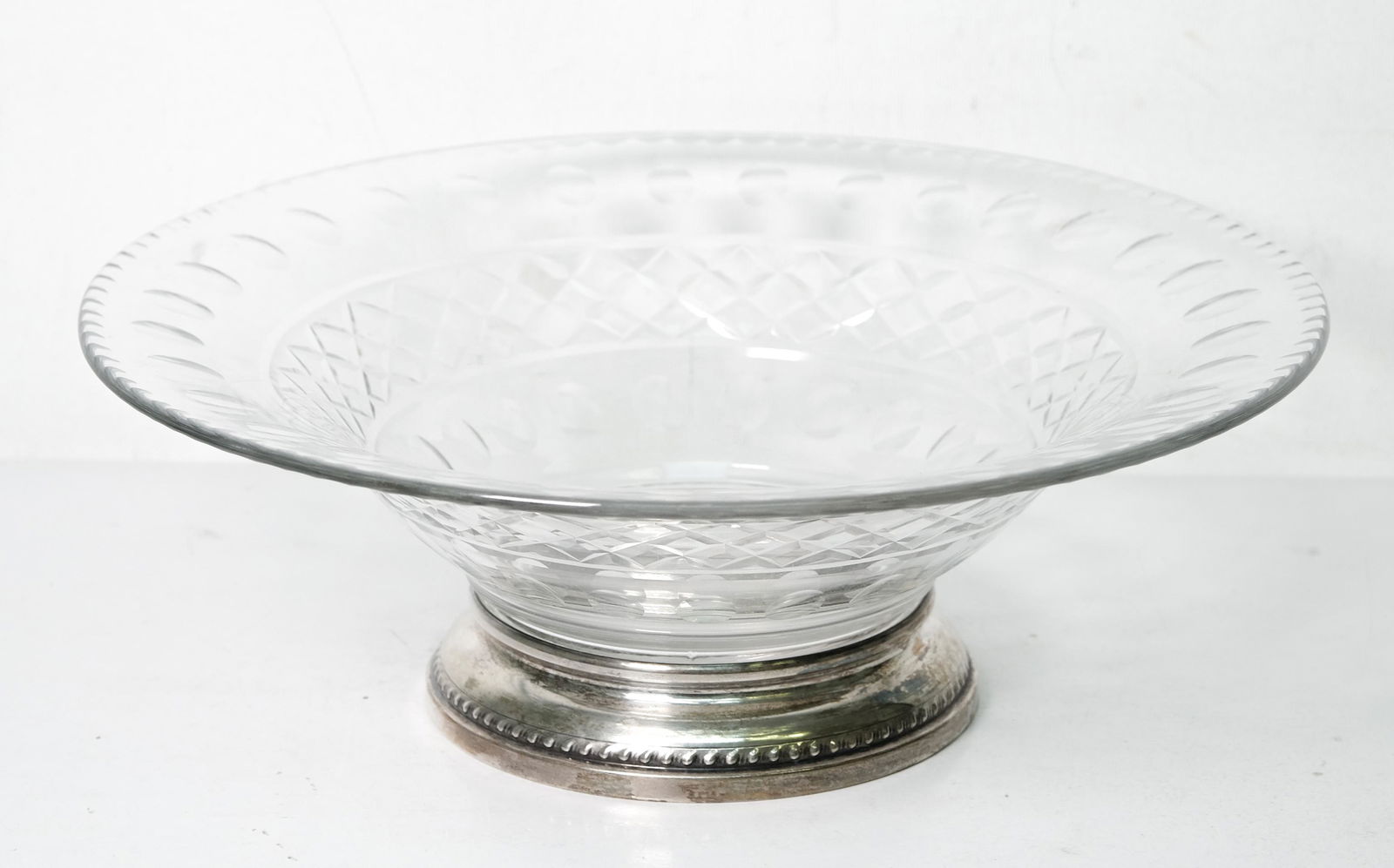 Sheffield Sterling Mounted Cut Glass Center Bowl (1 of 5)