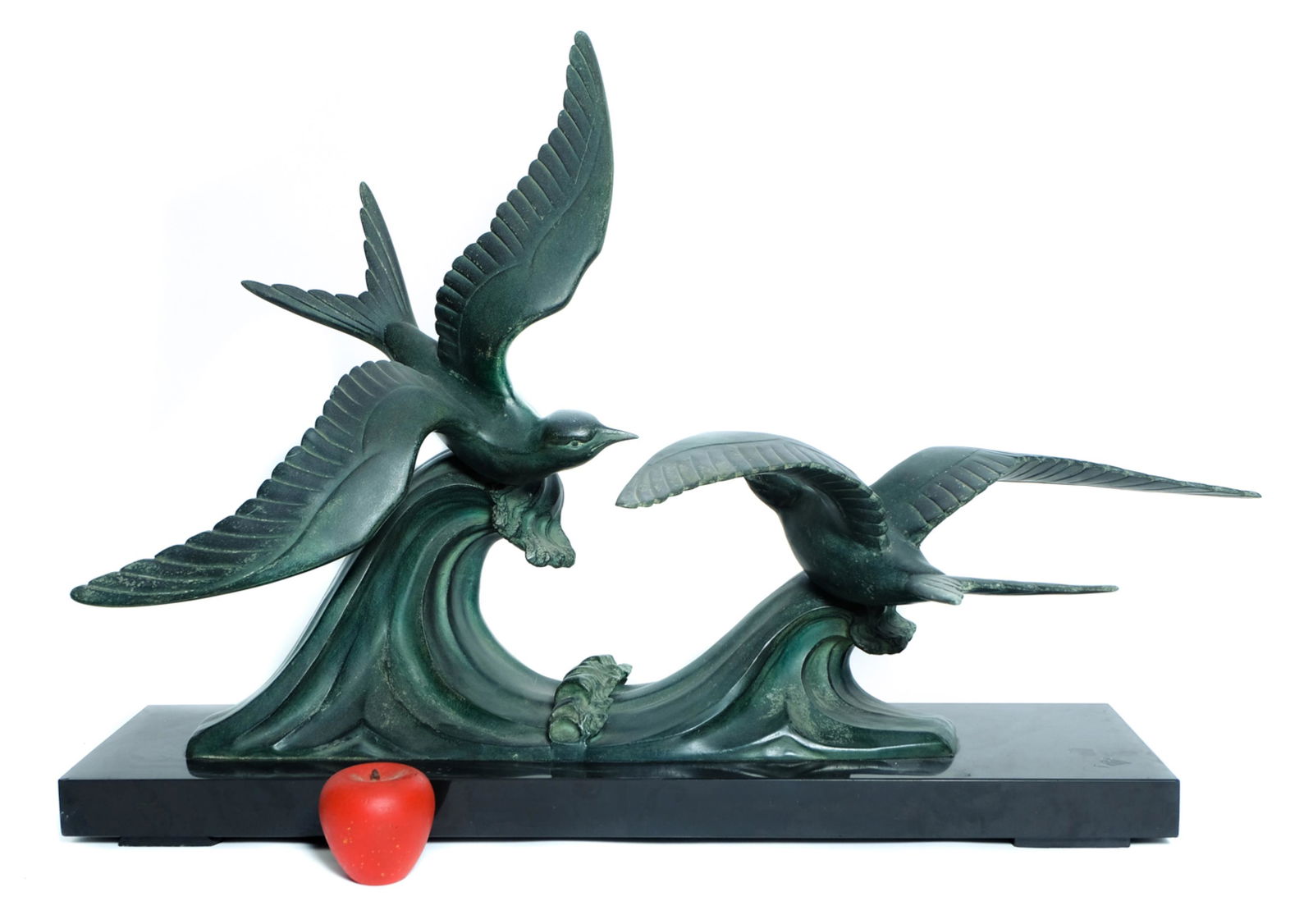Art Deco Style Sculpture of Birds w/Waves (1 of 6)