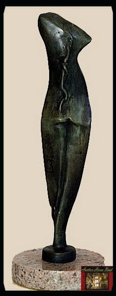 Alexander Archipenko "Limited Edition": Alexander Archipenko Signed And Numbered "Limited Edition" Bronze Sculpture, "Flat Torso". Very Well Maintained - Museum Patina - Rare - Mint Condition