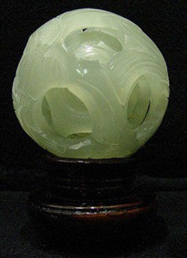 Real Jade 5 Layer Puzzle Ball: This Wonderful Piece Of Work Is Made Of Real Jade. In One Piece Of Solid Jade, We Carved In A Few Layers And It Is Carved From Inside Out. The Most Interesting Part Of This Item Is That All The Balls 