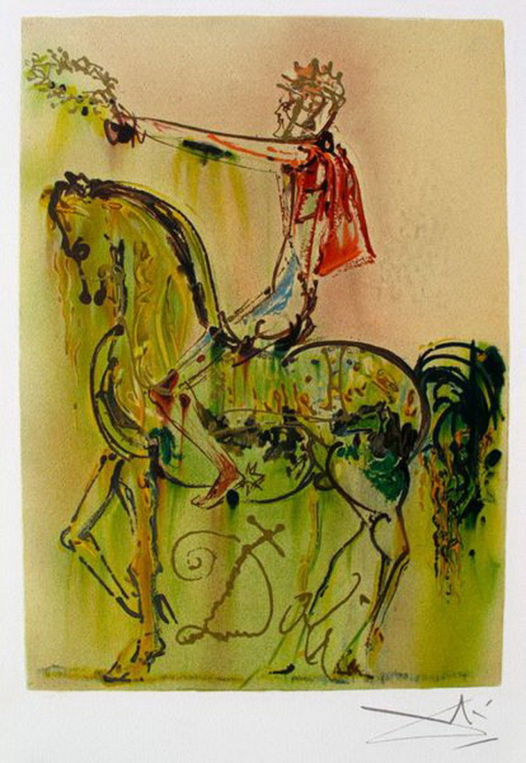 Salvador Dali Dalinean Horses Chevalier Romain Ori: Salvador Dali Dalinean Horses Chevalier Romain Original LIthograph - Please E-mail For More Detailed Information On This Piece Of Art. Info@auctionhouseroad.com
