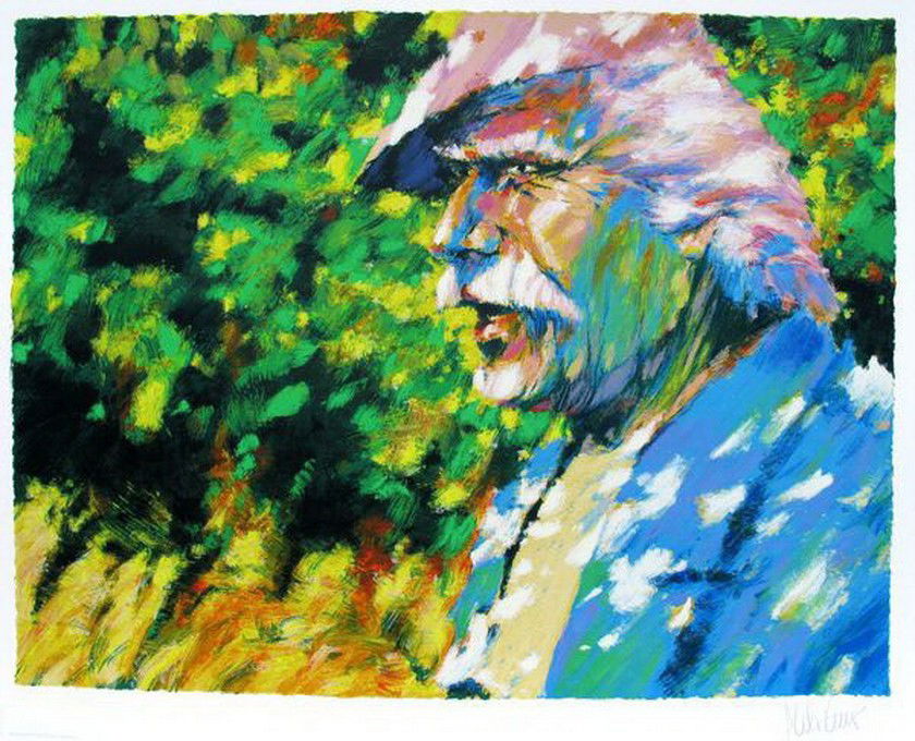 ALDO LUONGO WHITE CAP HAND SIGNED: Aldo Luongo White Cap Hand Signed Limited Ed. Serigraph
