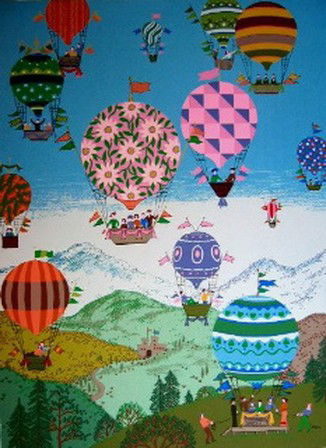 JACK HOFFLANDER BALLOONS HAND SIGNED: Jack Hofflander Balloons Hand Signed Limited Ed. Lithograph