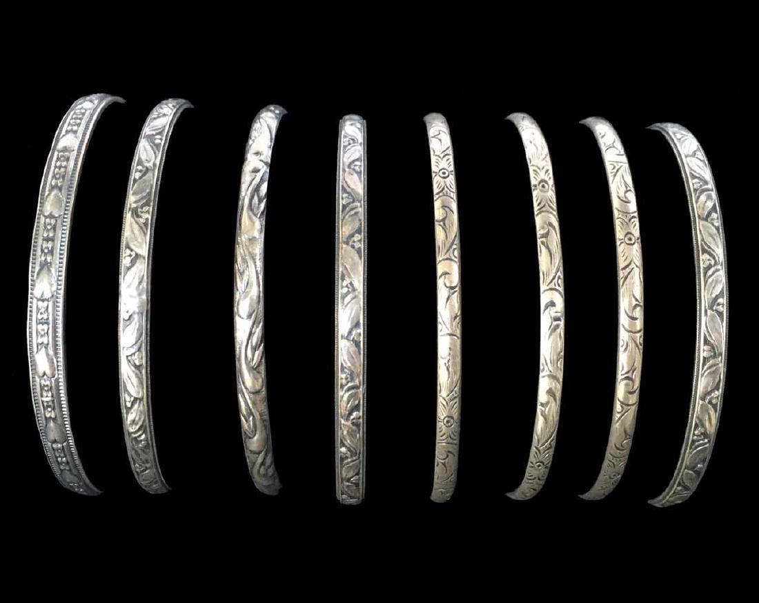 (8) Sterling Silver Bangle Bracelets (1 of 1)