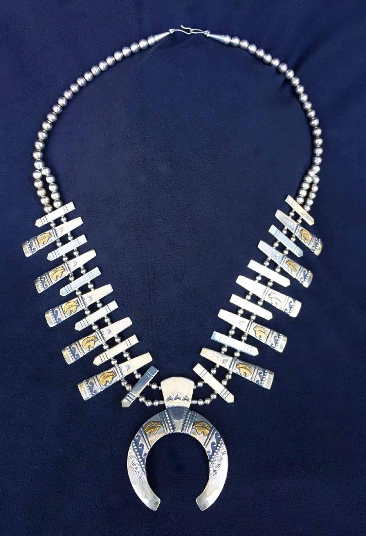 Thomas Singer Gold and Silver Squash Blossom Necklace (1 of 4)