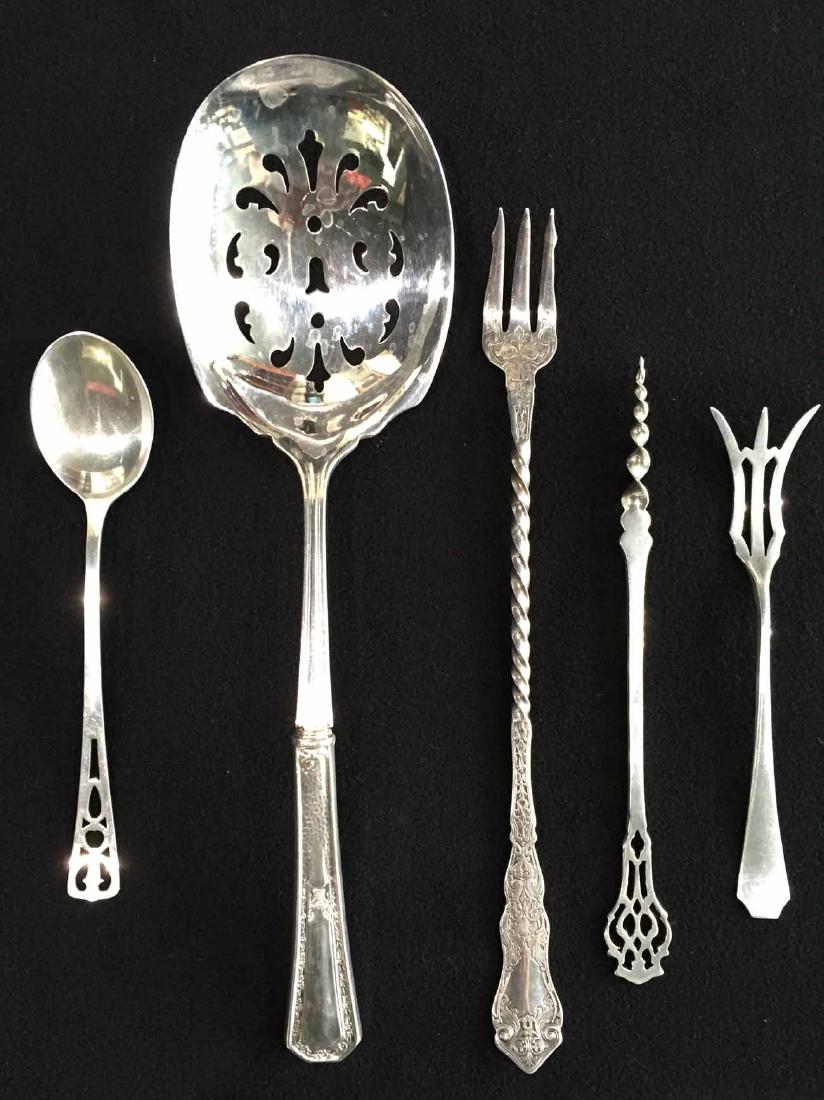 (5) Misc. Sterling and Unique Silver Plate Serving (1 of 5)