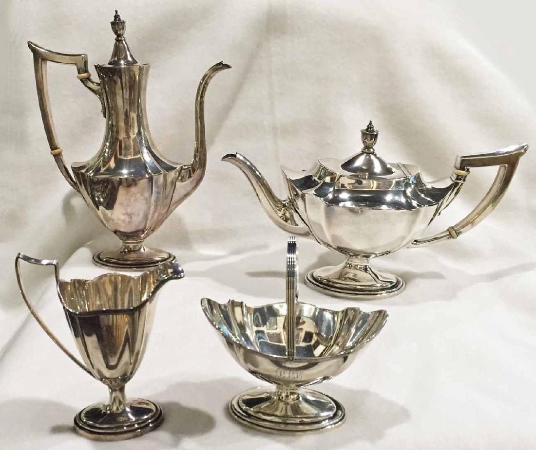 (4) Piece Sterling Silver Tea and Coffee Pot (1 of 4)