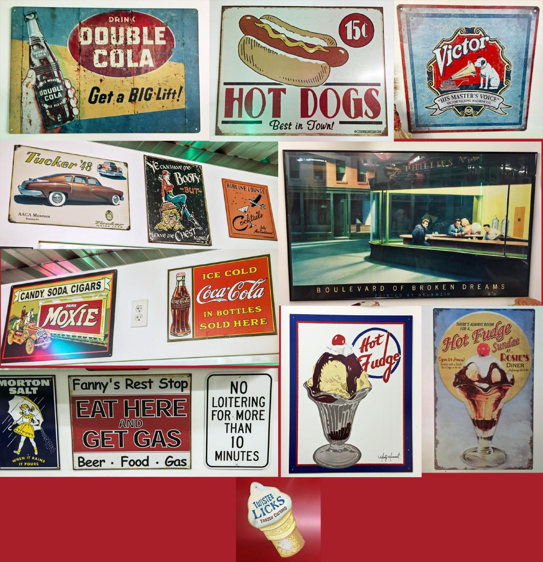 (18) Vintage Wall DÃ©cor and (1) Poster (1 of 10)