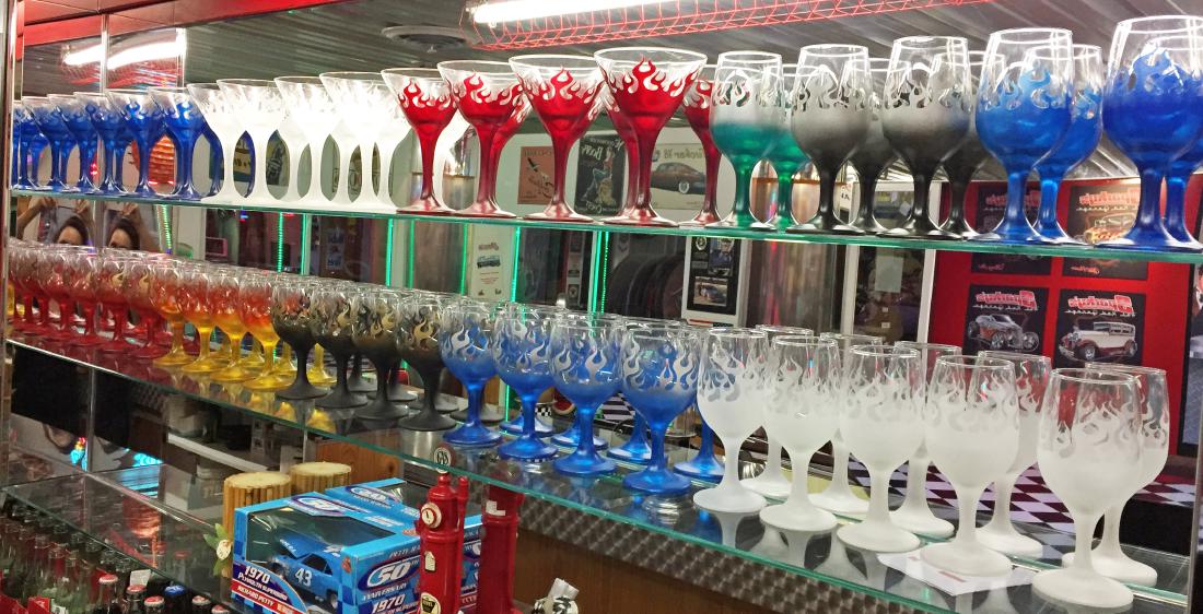 Sandblasted Flaming Glassware (1 of 8)