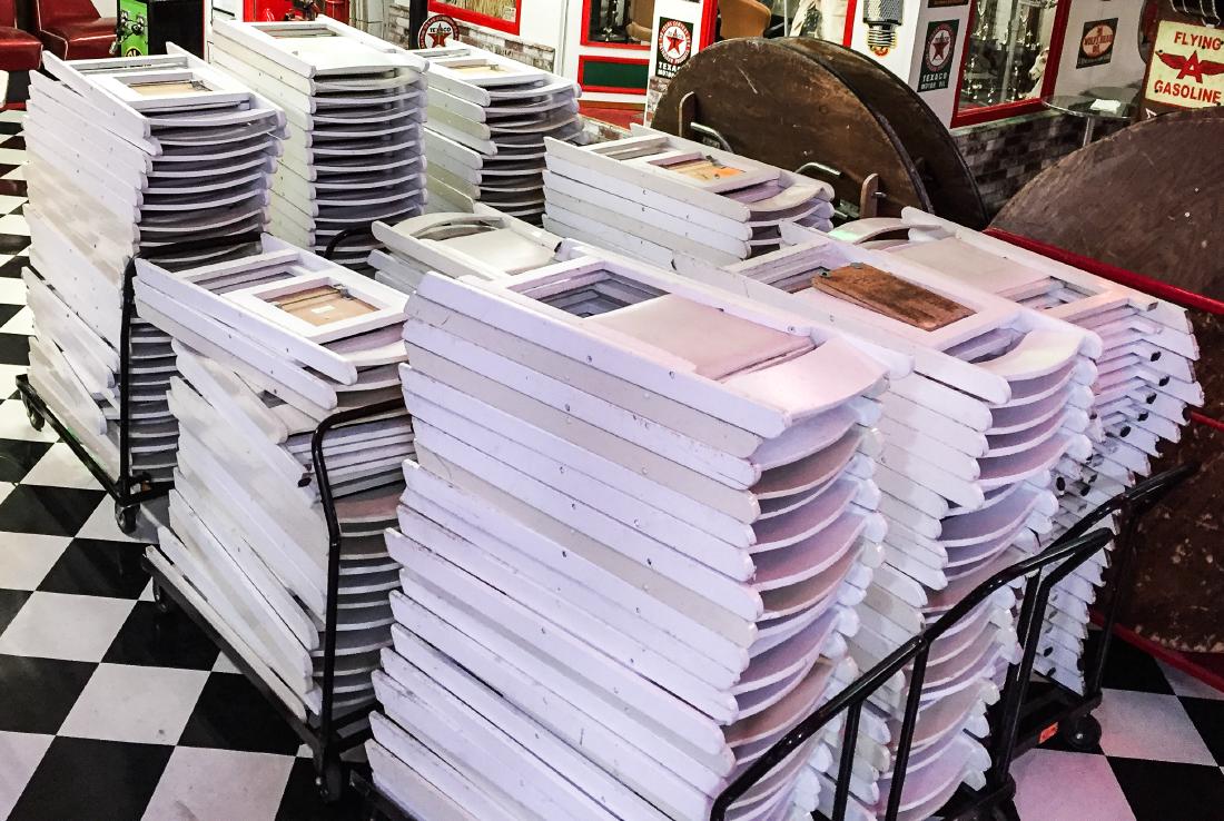 Stacking Foldable Chairs with Dollies (1 of 1)