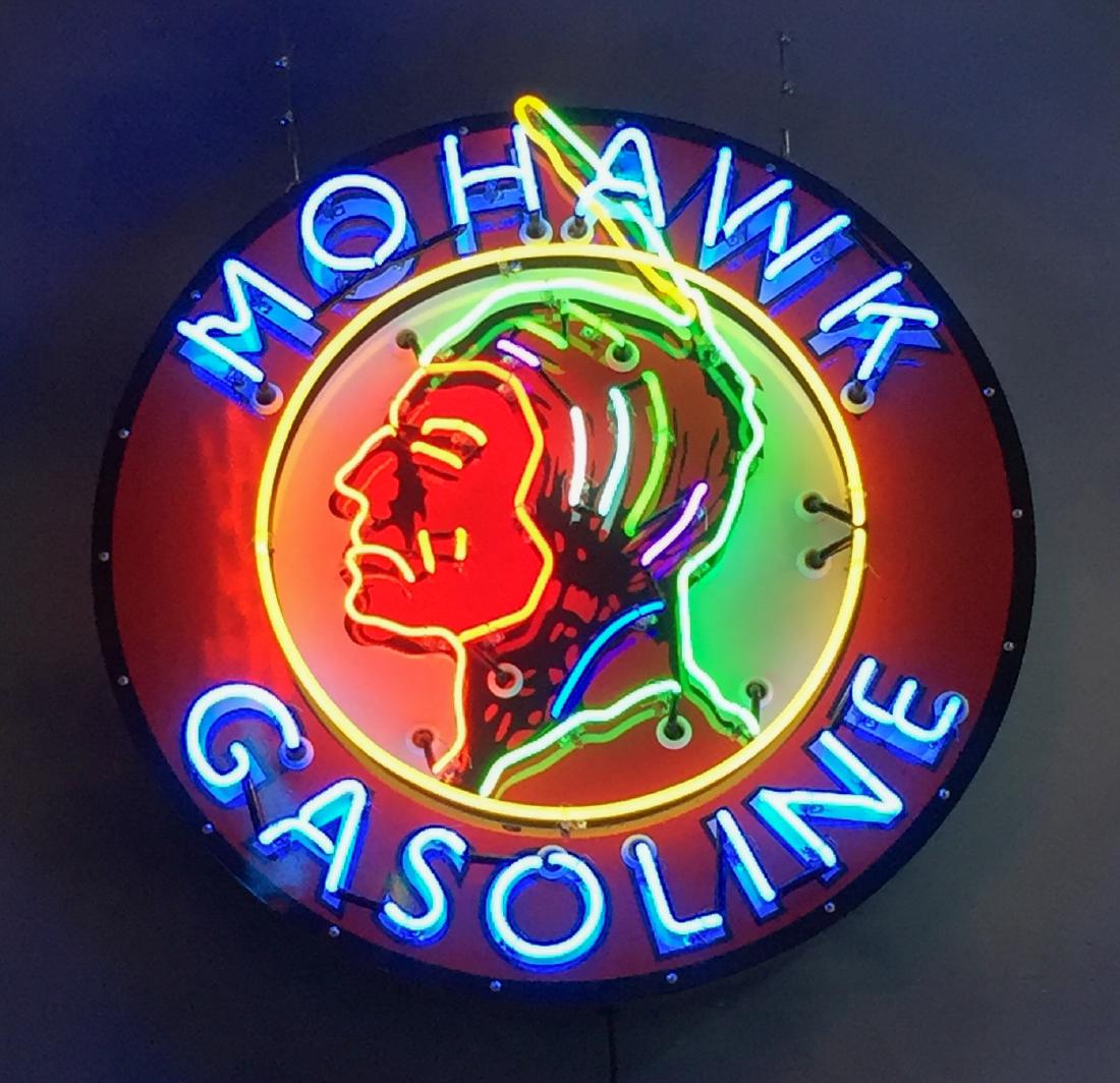 Large 4' Mohawk Gasoline Neon Sign (1 of 1)
