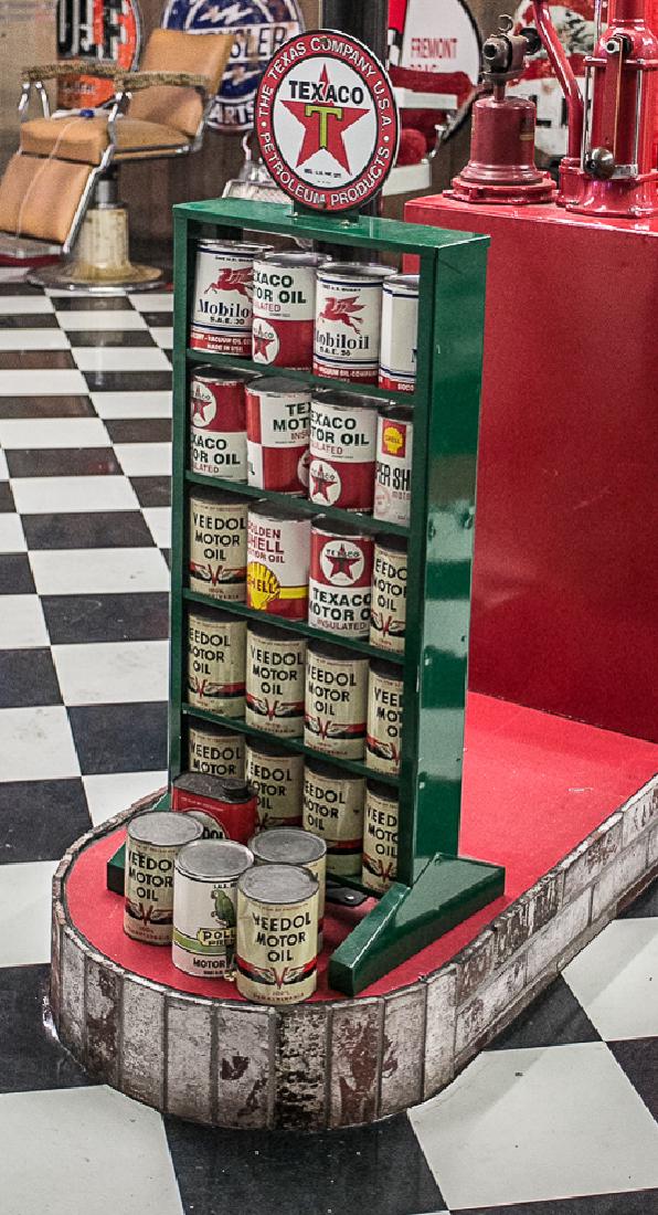 Texaco Vintage Motor Oil Display Case