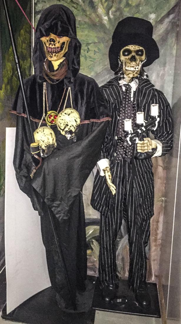 (2) Halloween Skeleton Sculptures (1 of 1)