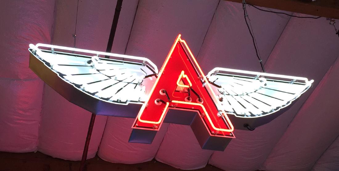 Neon Flying A Sign (1 of 1)