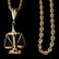 Gold Scale Pendant Necklace