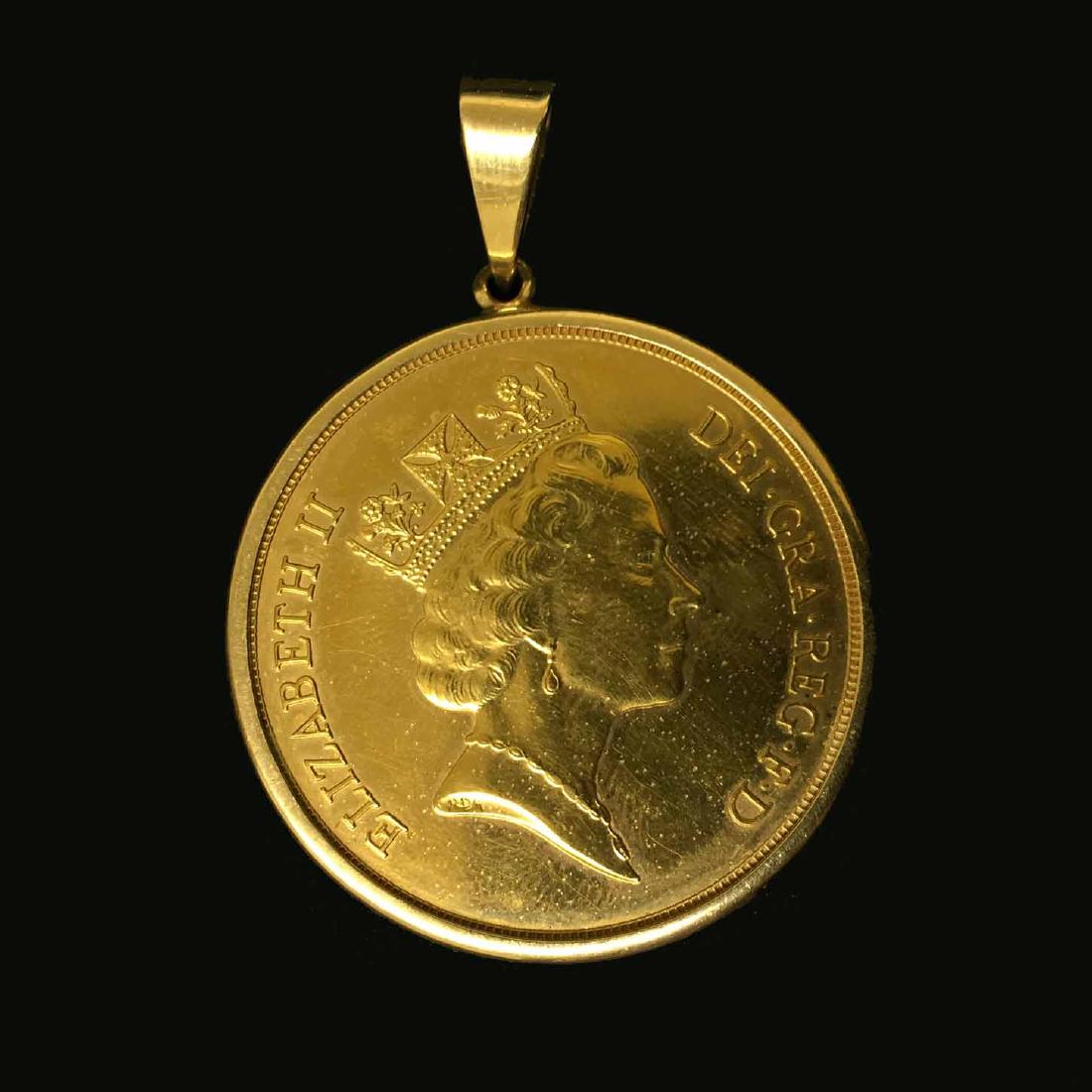 Five Pound Gold Coin Pendant (1 of 2)