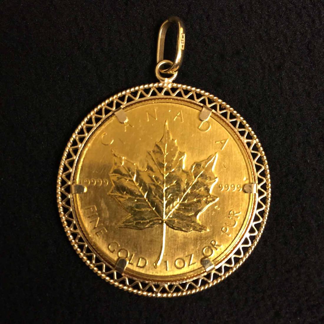 Canadian Maple Leaf Gold Pendant (1 of 3)