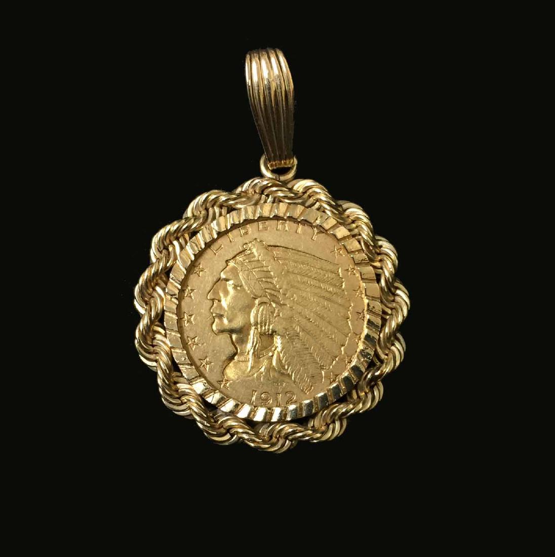 Indian Head Gold Coin Pendant (1 of 3)