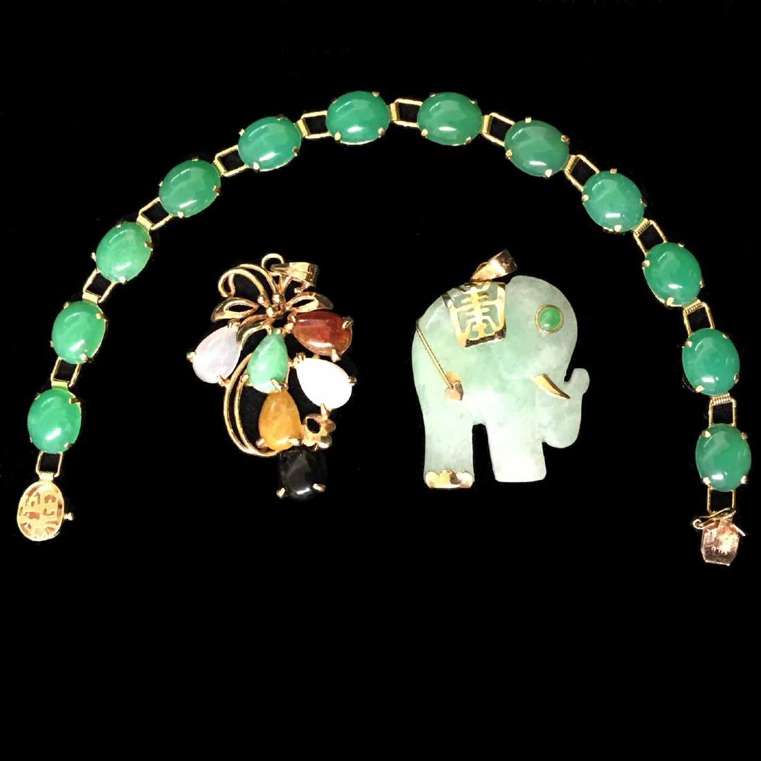 (3) Jade Pendants and Bracelet (1 of 2)