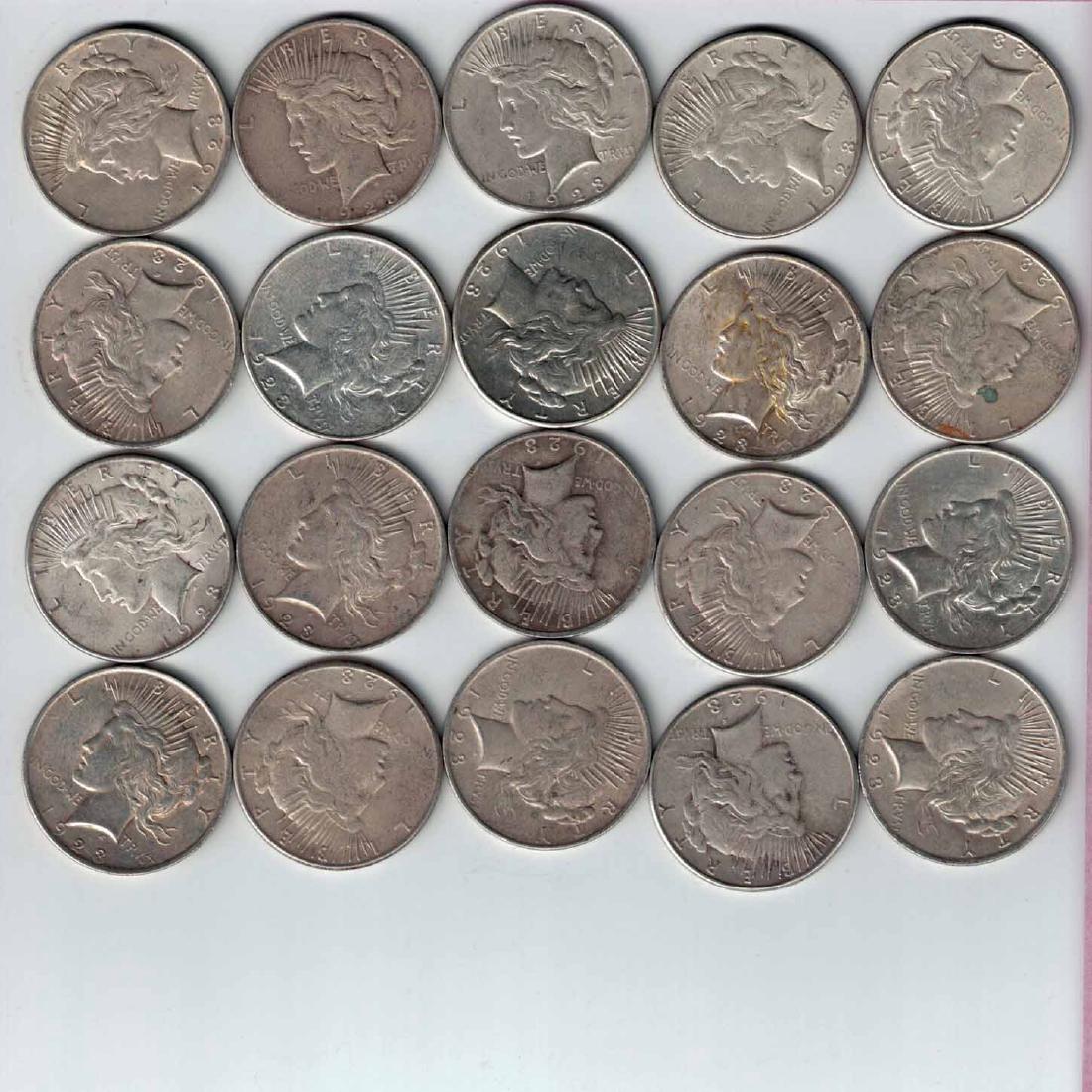 (20) 1923 Peace Type Silver Dollars (1 of 2)