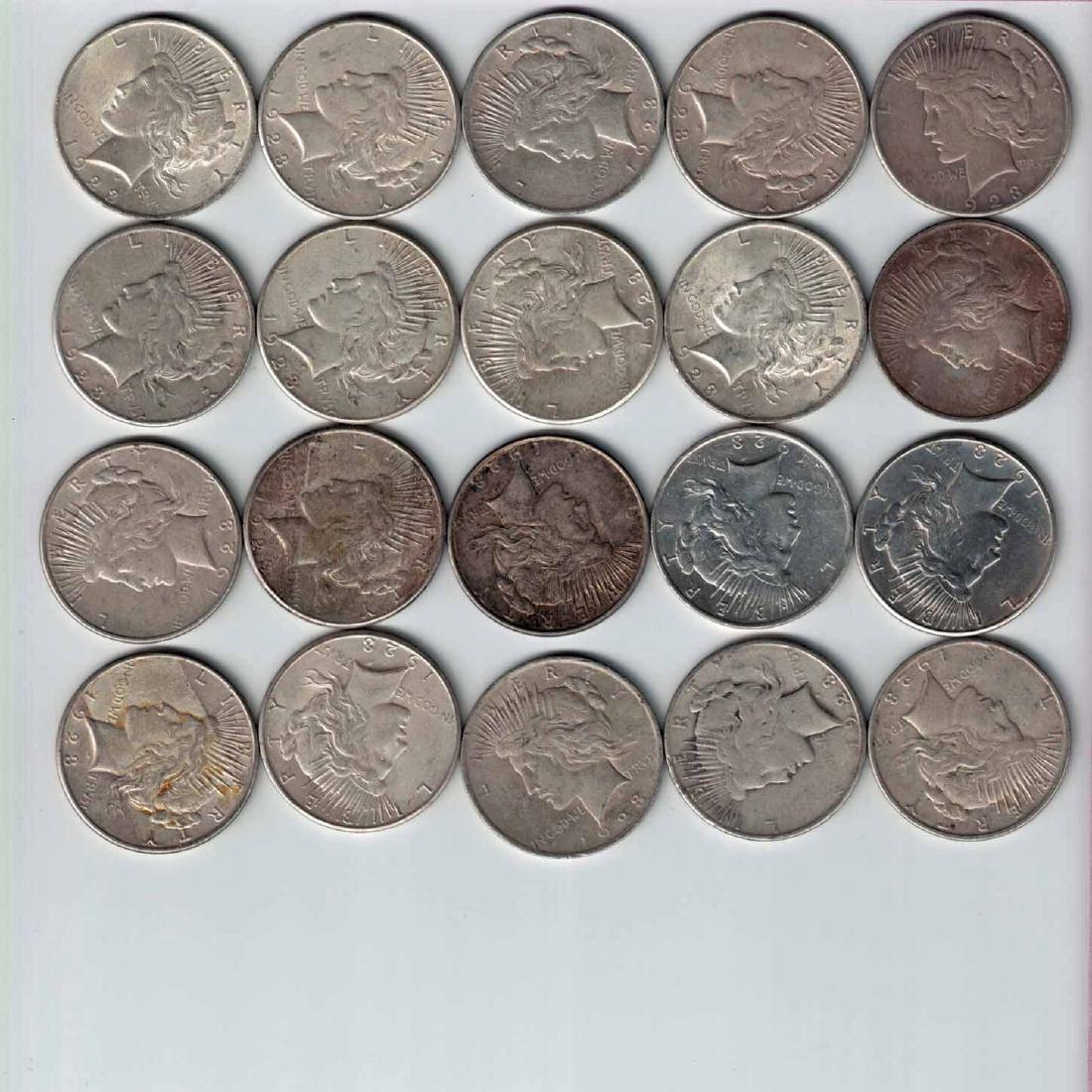 (20) 1923 Peace Type Silver Dollars (1 of 2)